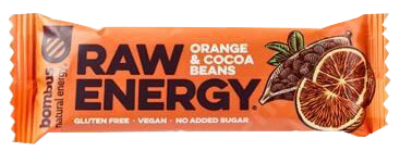 Bombus Raw Energy ovocná tyčinka príchuť Orange & Cocoa Beans 50 g