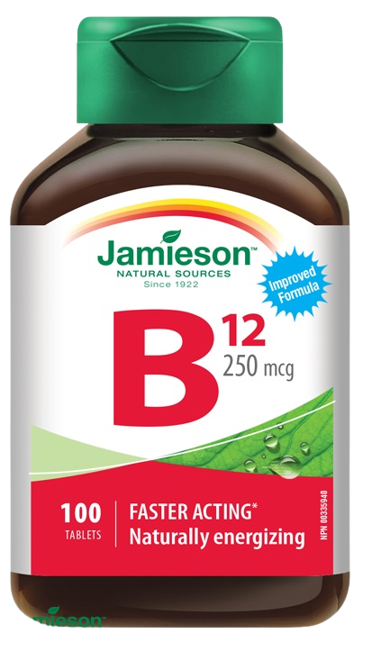 Jamieson B12 250 mcg tablety na podporu energetického metabolizmu 100 tbl