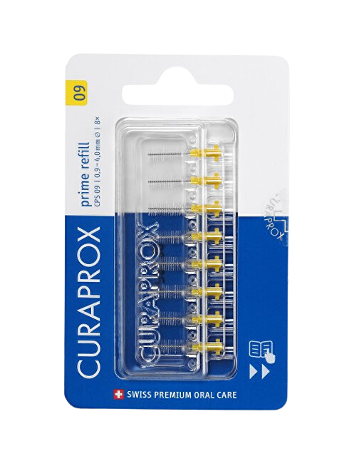 CURAPROX CPS 09 Prime Refill Náhradná medzizubná kefka 8 ks