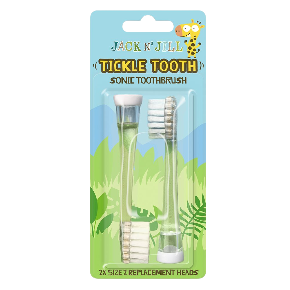 JACK N' JILL Náhradná hlavica na sonickú zubnú kefku Tickle Tooth 2 ks