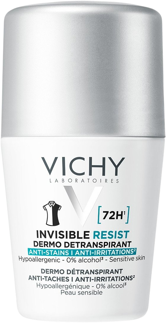 Fotografie Vichy Invisible Resist 72H antiperspirant proti skvrnám i proti podráždění 50 ml