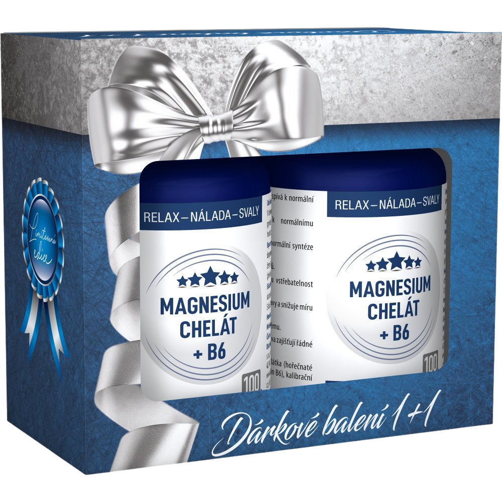 Magnesium chelát + B6 cps.2x100 dárkové balení 1+1