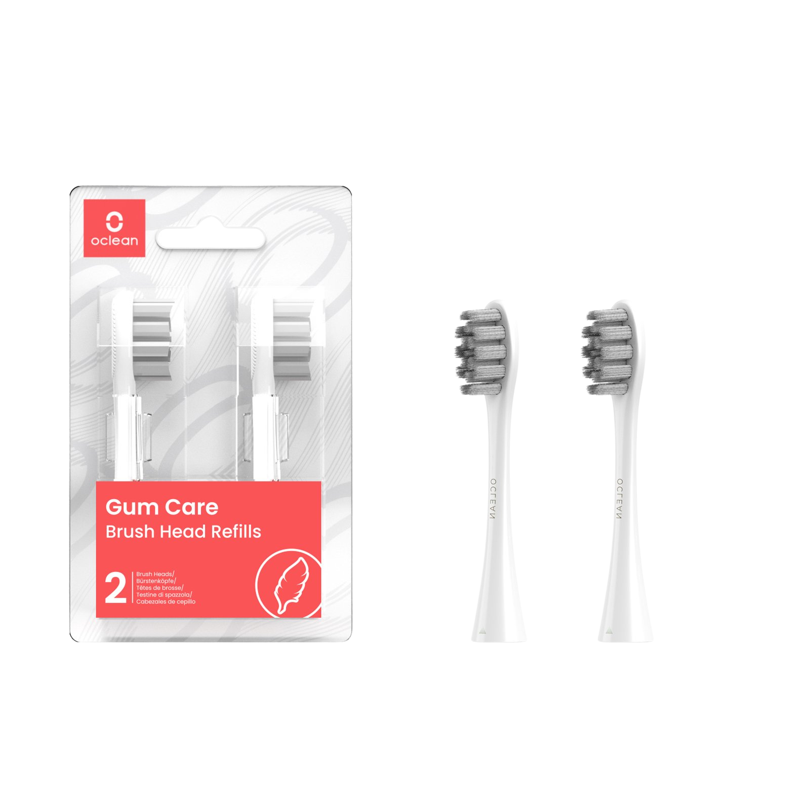Oclean náhradné hlavice Gum Care Extra Soft, P1S12 W02 biele 2 ks