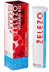 ROSEN PHARMA Železo + vitamín B12 20 šumivých tabliet kúpite na Pilulka.sk