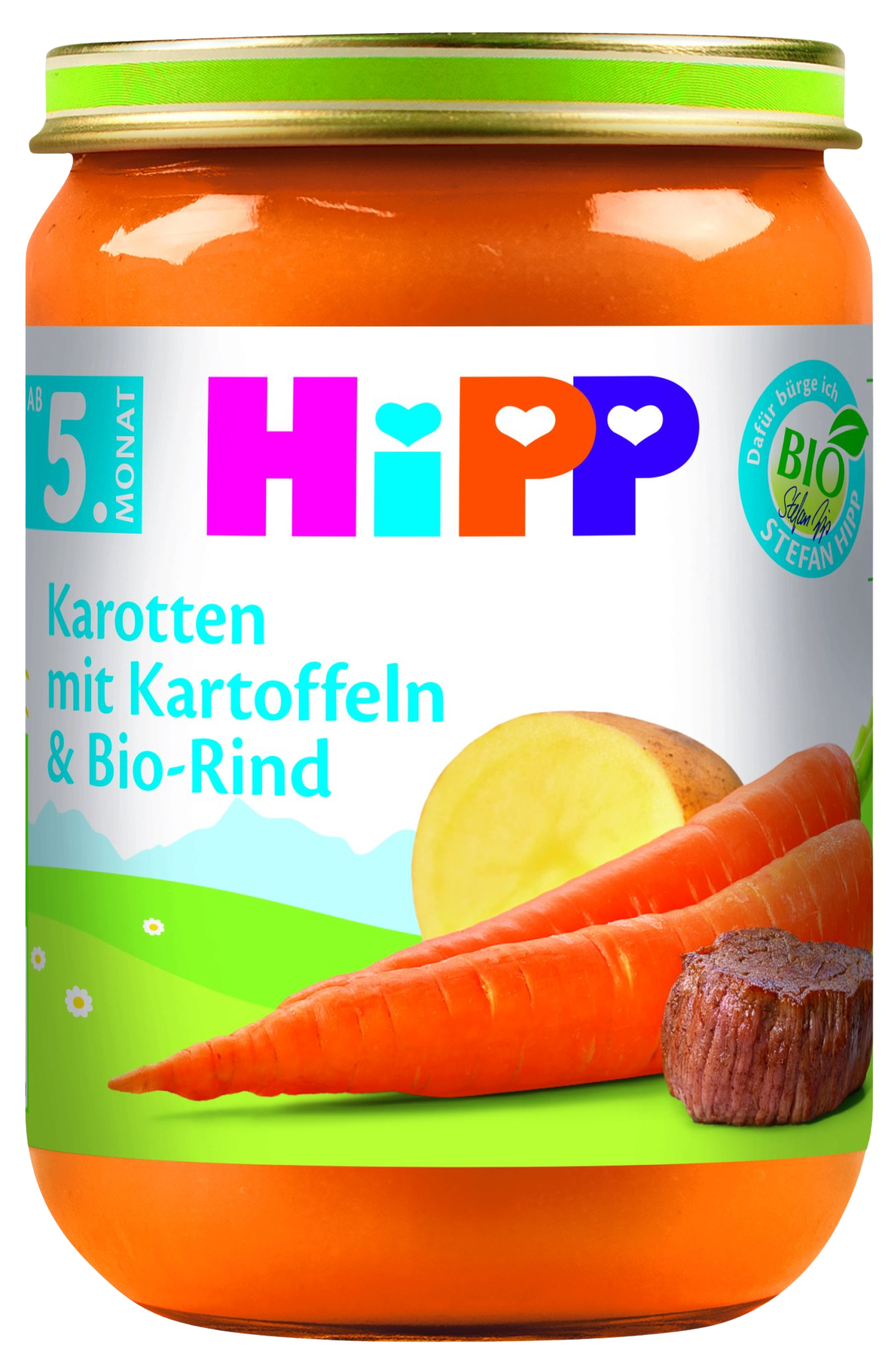 HiPP BIO Mrkev, brambory a hovězí maso 190 g