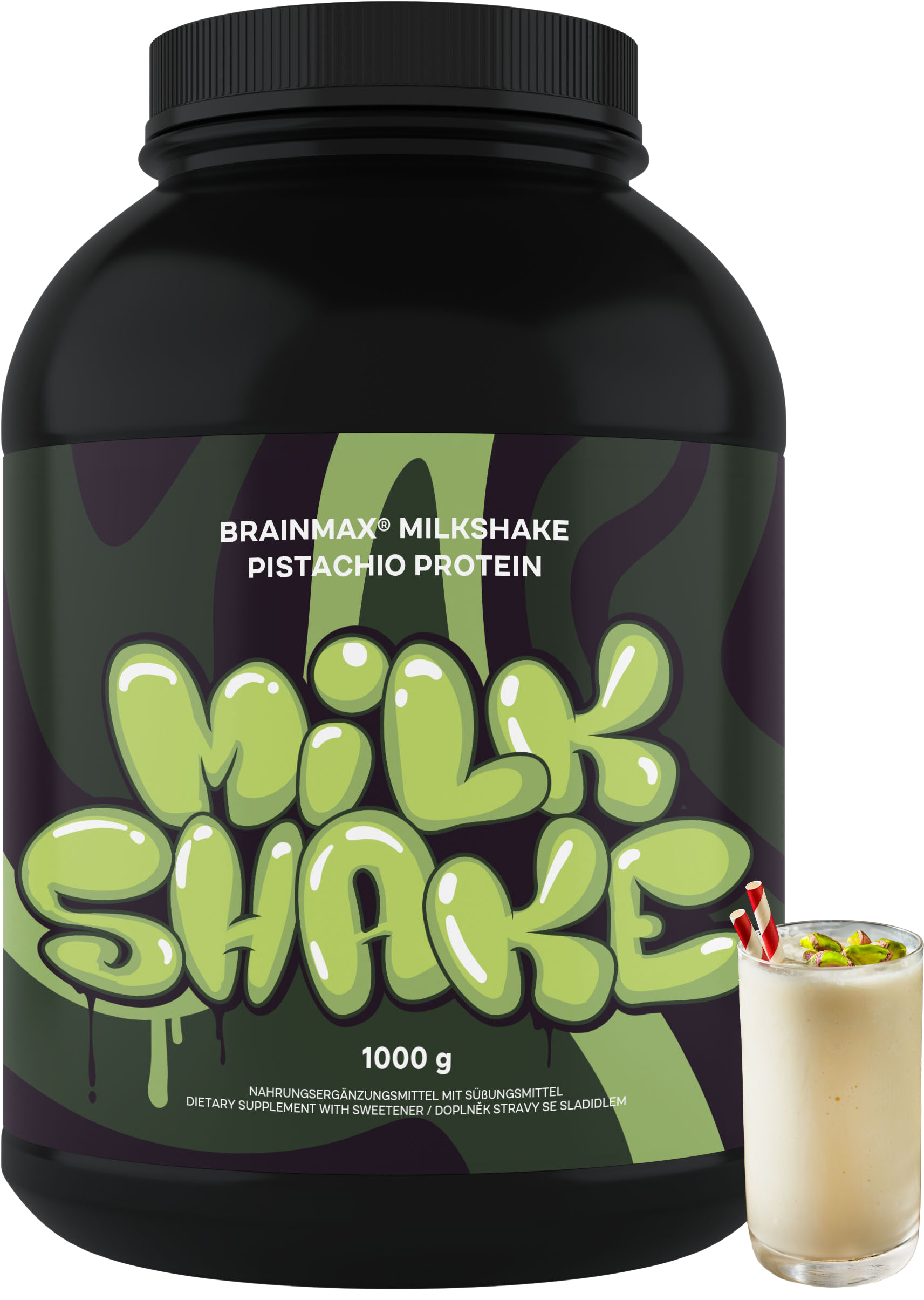 BRAINMAX Milkshake Protein Pistácie 1000 g