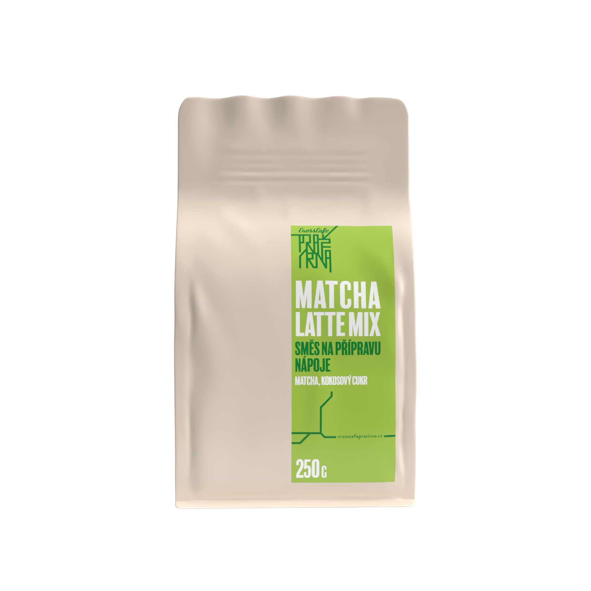 Fotografie CROSSCAFE Matcha Latte mix 250 g