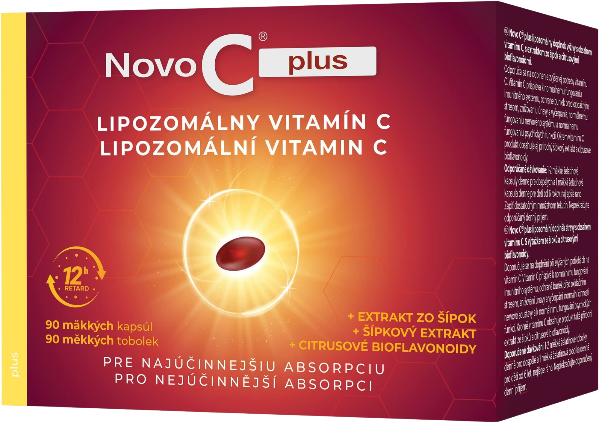 Novo C  PLUS Lipozomálny vitamín C 90 mäkkých kapsúl