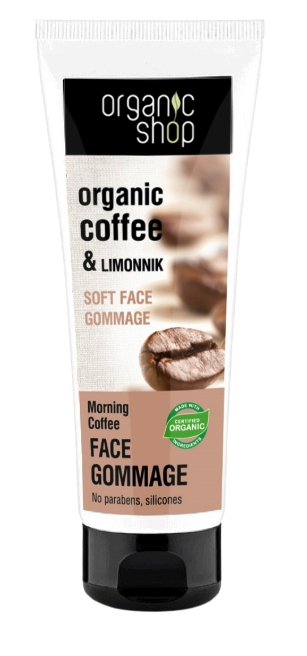 ORGANIC SHOPJemný peeling pre citlivú pleť Káva a limoník 75 ml