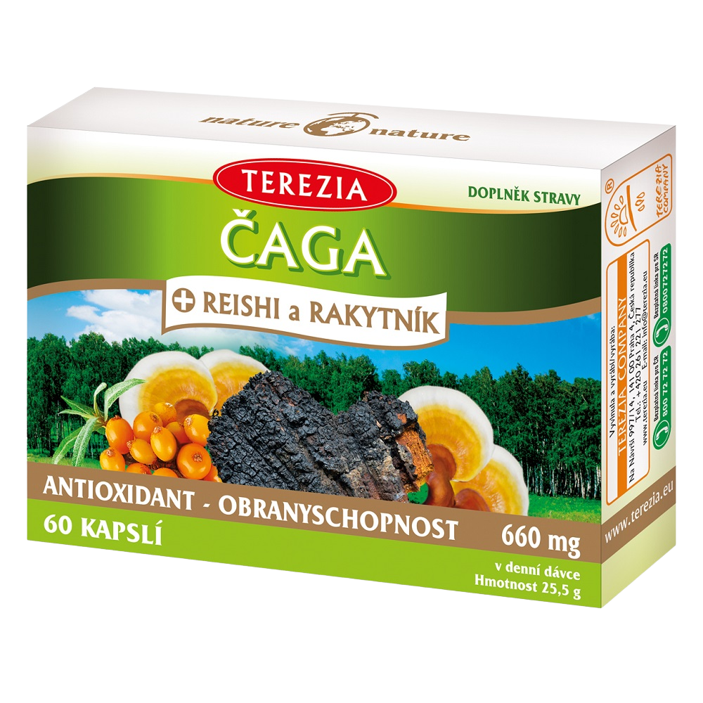 TEREZIA Čaga + reishi a rakytník 60 kapsúl kúpite na Pilulka.sk