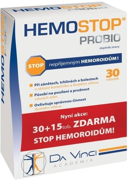 Da Vinci Academia HemoStop Probio MAX EKO balenie 45 cps kúpite na Pilulka.sk