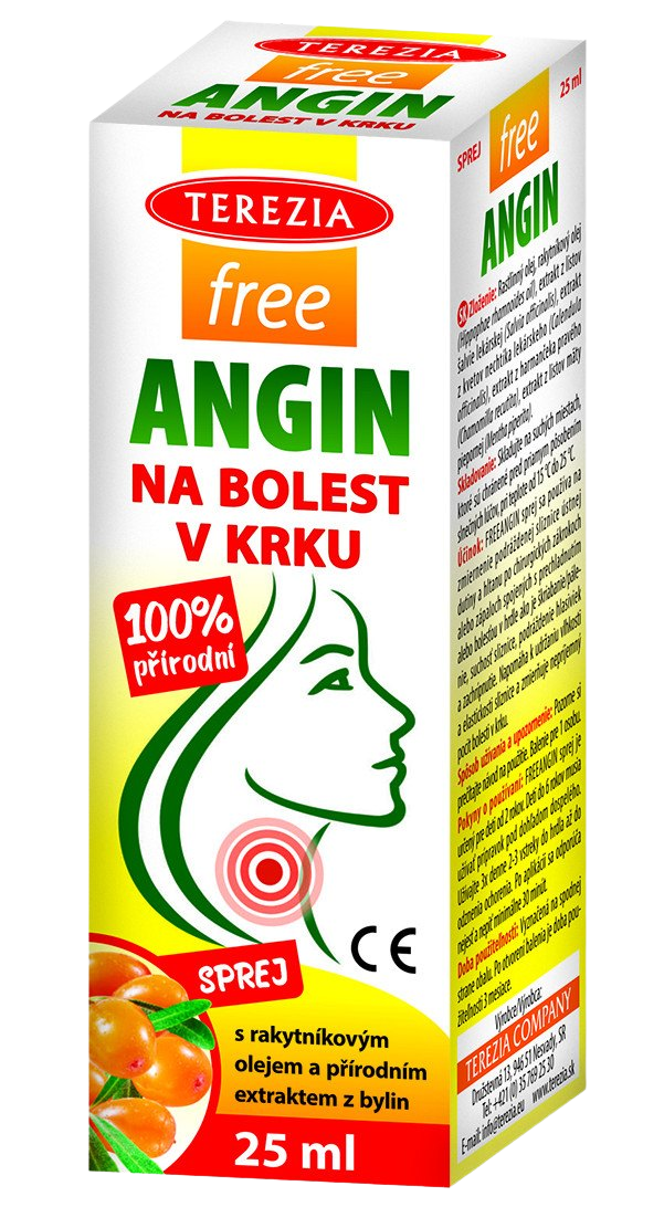 TEREZIA FreeAngin sprej na bolesť v krku 25 ml kúpite na Pilulka.sk