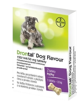 Drontal Dog Flavour 150/144/50 mg tablety 2 tabliet