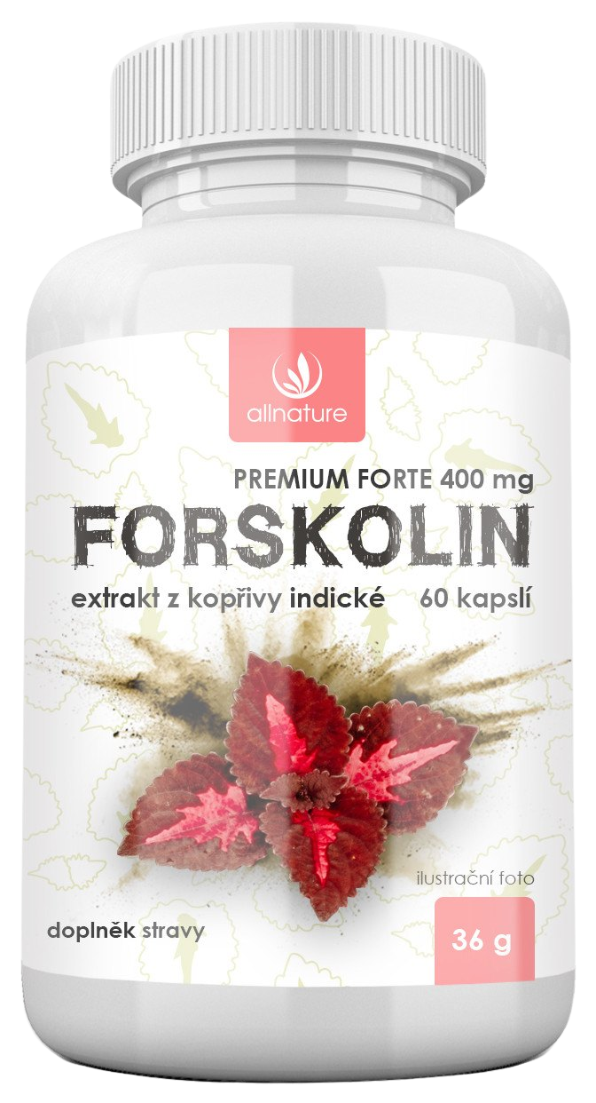 Allnature Forskolin Premium Forte kapsuly na kontrolu hmotnosti 60 cps