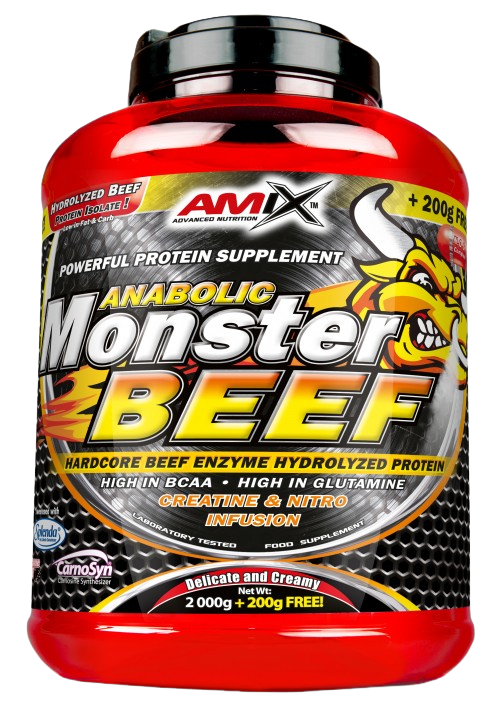 AMIX Anabolic Monster BEEF 90% Protein jahoda-banána. 2200 g