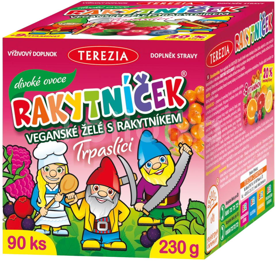TEREZIA Rakytníček vegánske želé Divoké ovocie 90 ks kúpite na Pilulka.sk