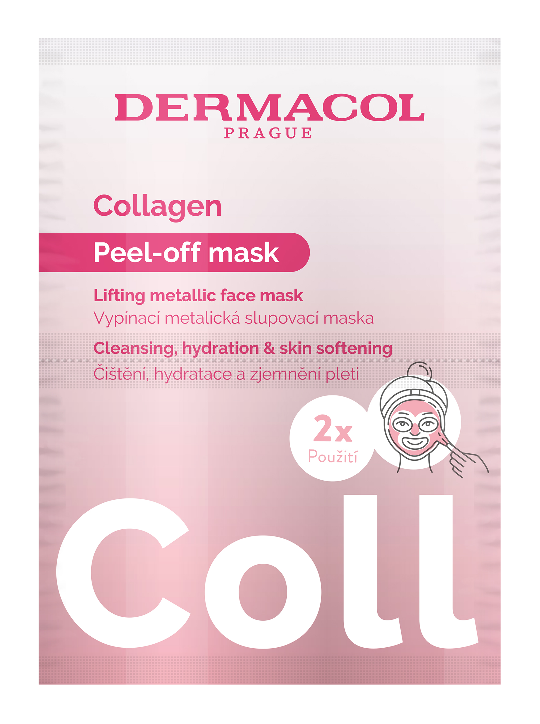 Dermacol Collagen vypínací slupovací maska 2x7.5ml