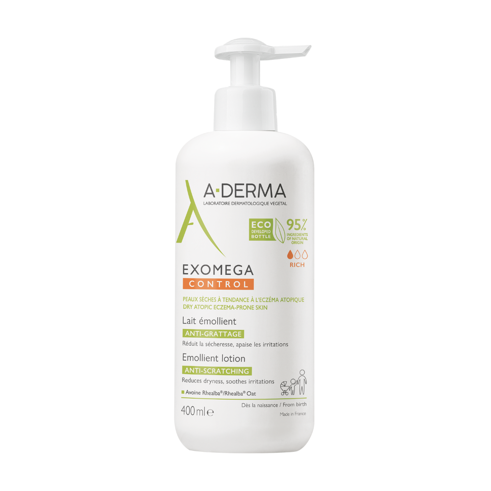 A-DERMA Exomega CONTROL Emolienční mléko 400ml koupíte na Pilulka.cz