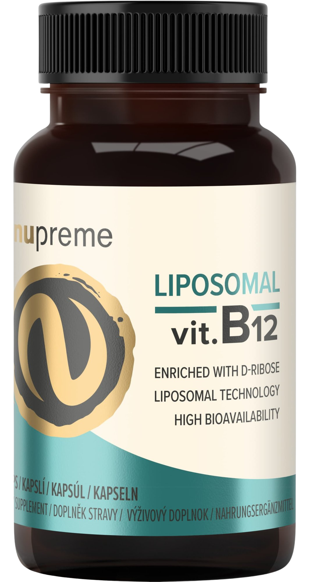 Nupreme Liposomal Vit. B12 kapsuly pre normálnu činnosť nervovej sústavy 30 cps