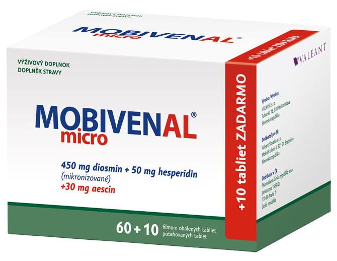 MOBIVENAL Micro tbl flm 60+10 tabliet zadarmo 70 tabliet