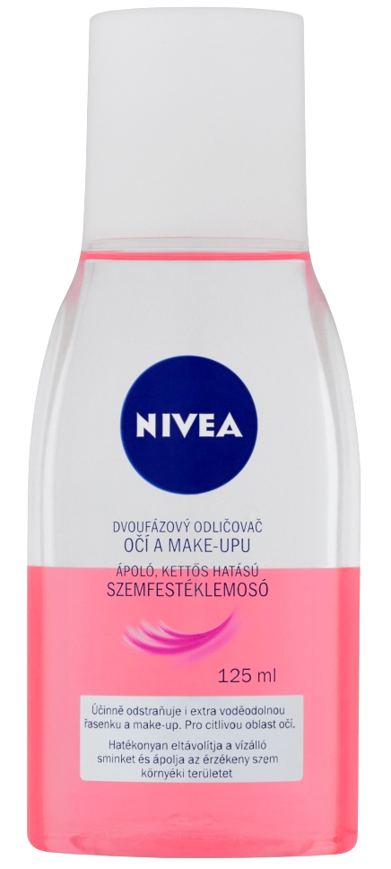 NIVEA Dvojfázový odličovač očí a mejkapu ružový 125 ml
