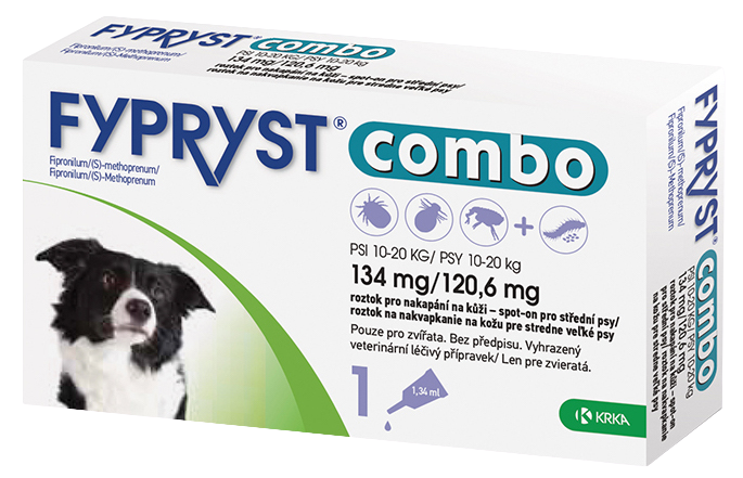 FYPRYST combo spot-on 134 mg/120,6 mg stredné psy 10-20 kg 1x1,34 ml kúpite na Pilulka.sk