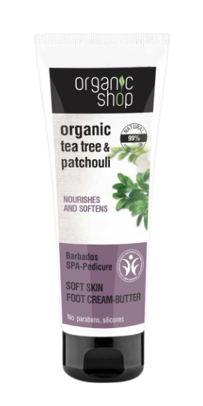 ORGANIC SHOP Krémové maslo na nohy Tea tree a pačuli 75 ml