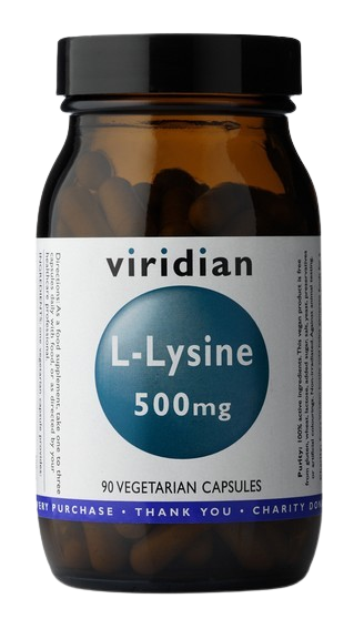 Viridian Nutrition L-Lysine 500 mg podpora rastu svalov 90 cps
