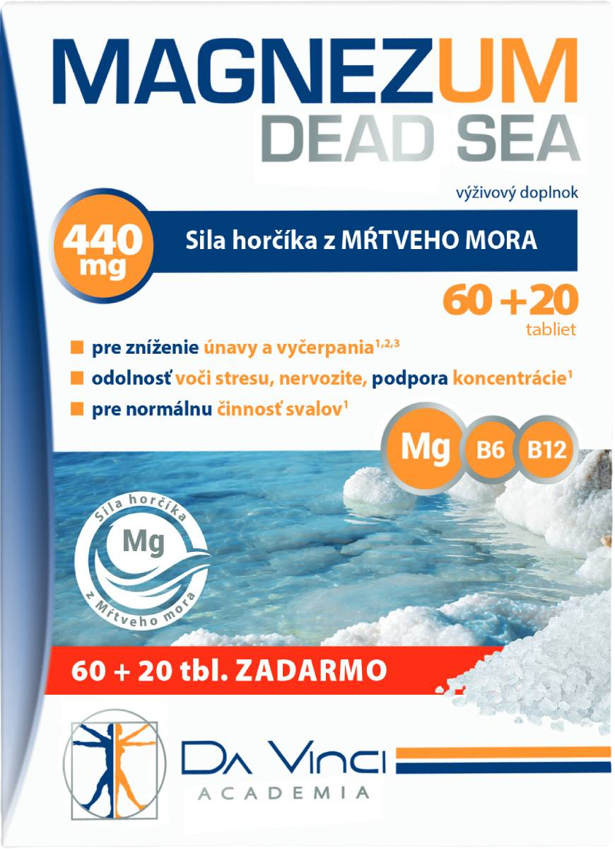 DA VINCI ACADEMIA Magnezum Dead Sea 80 tabliet kúpite na Pilulka.sk