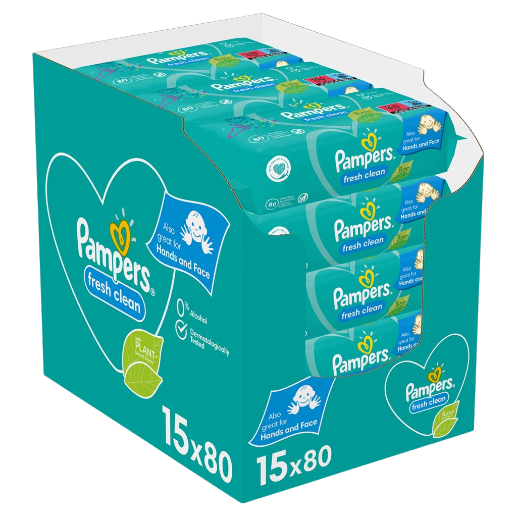 PAMPERS Fresh Clean obrúsky 15 x 80 ks