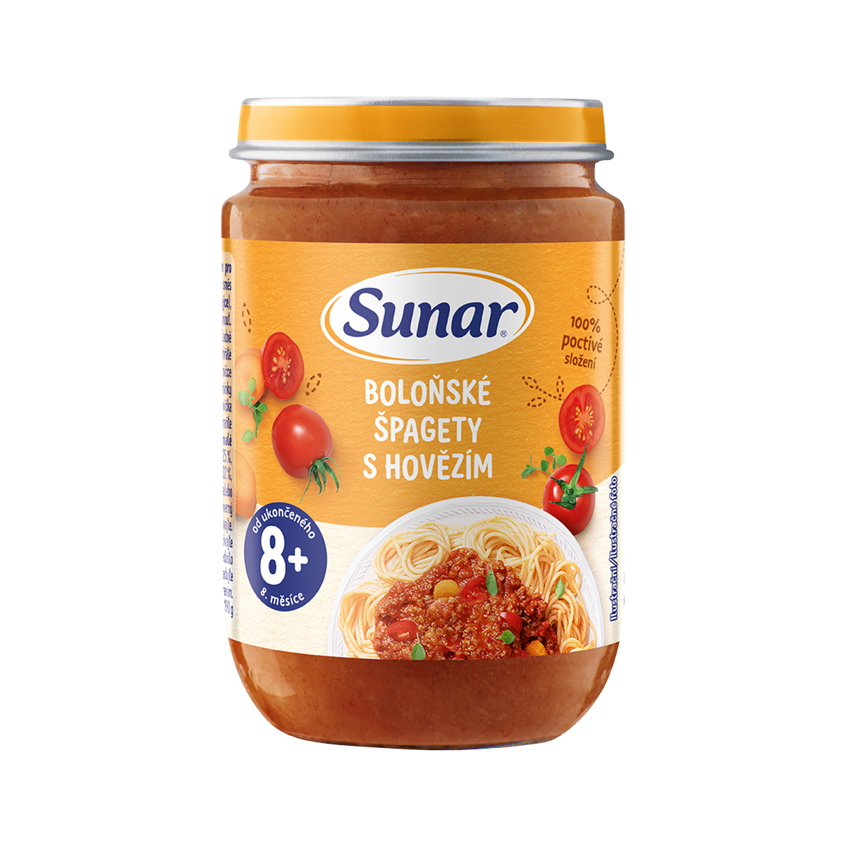 Sunar příkrm Boloňské špag.s hověz.od ukon.8m+190g