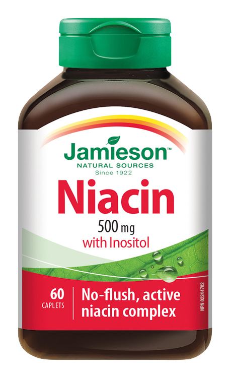 JAMIESON Niacín 500 mg s inozitolom 60 tabliet