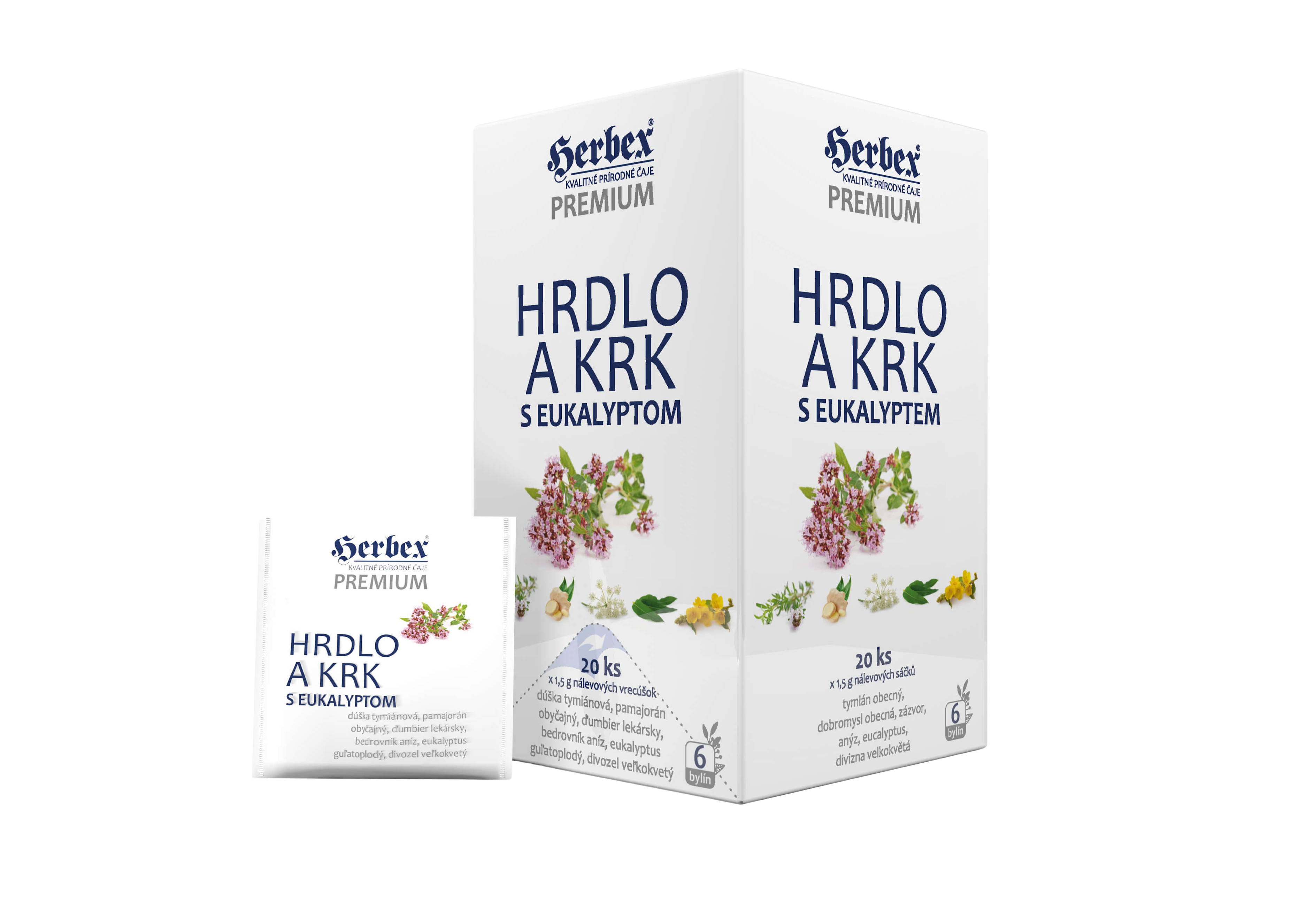 HERBEX Premium Hrdlo a krk s eukalyptom vrecká 20 x 1.5 g kúpite na Pilulka.sk