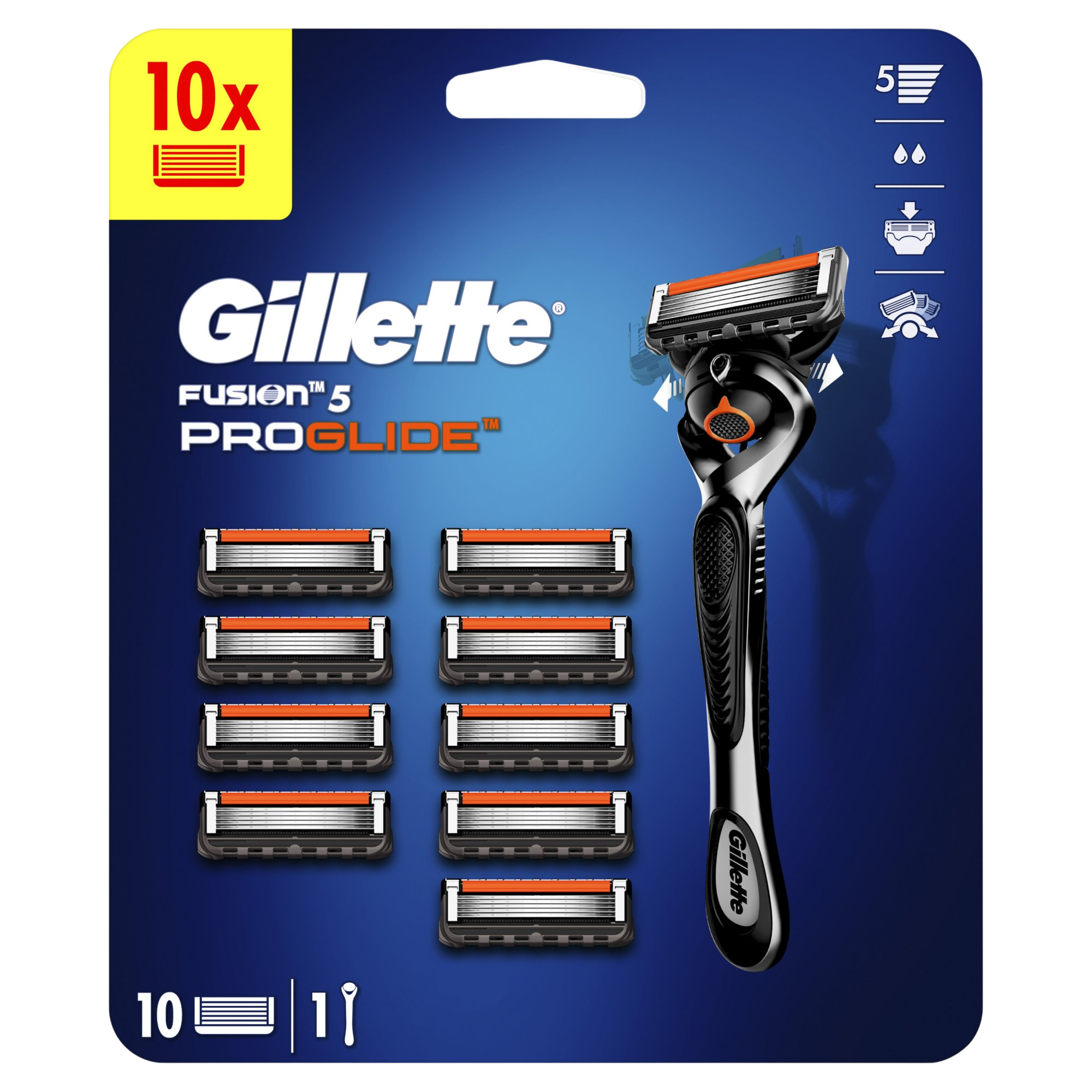 GILLETTE Fusion Proglide Strojček + 10 Náhradných hlavíc Special pack