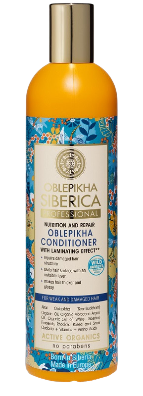 NATURA SIBERICA Rakytníkový balzam pre oslabené a poškodené vlasy 400 ml