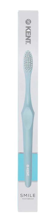 GB KENT & SONS PLC Zubní kartáček SMILE Super Soft se stříbrem v modré barvě