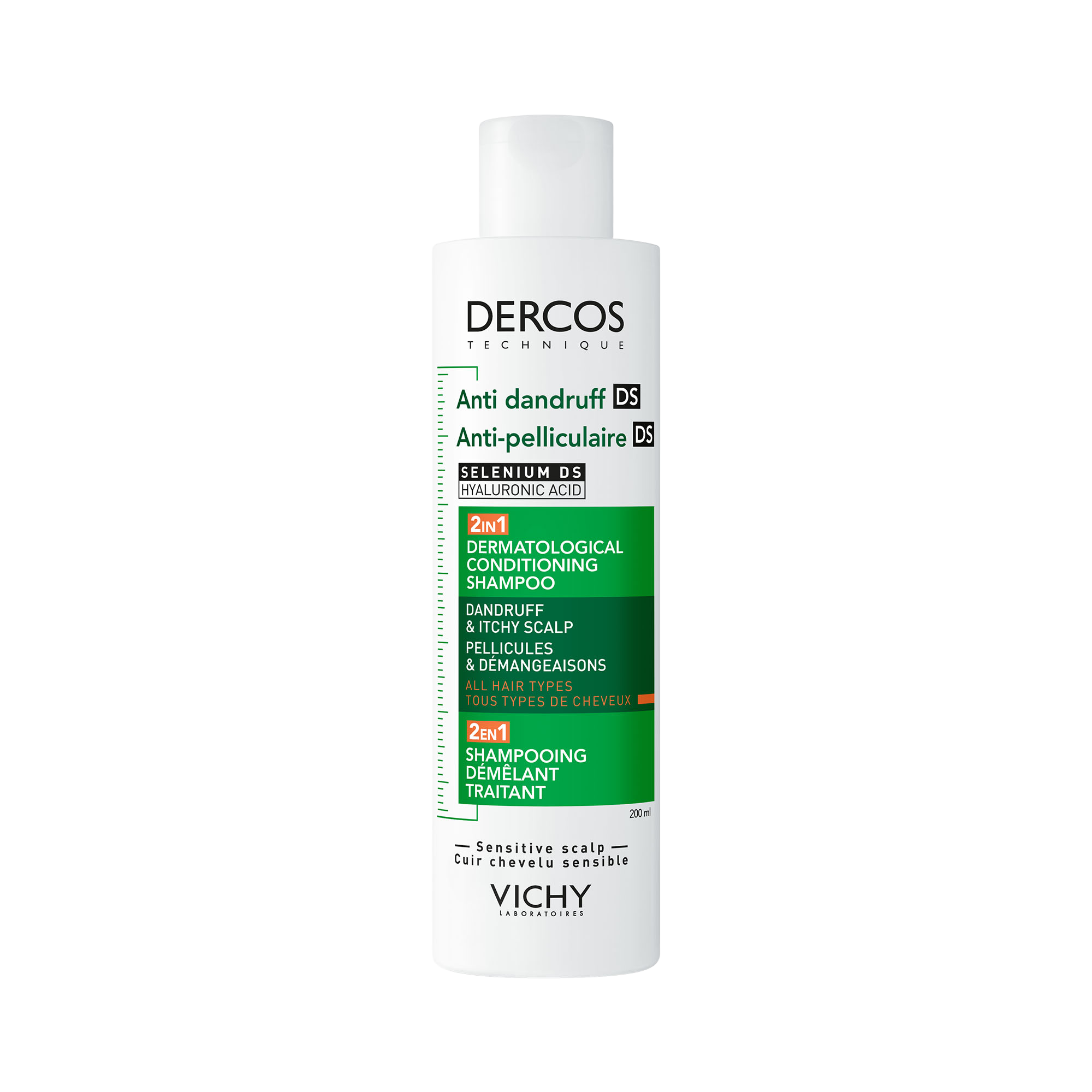 VICHY Dercos 2 v 1 Šampón a kondicionér proti lupinám 200 ml kúpite na Pilulka.sk