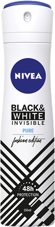 NIVEA Sprej antiperspirant B&W Invisible Pure 150ml