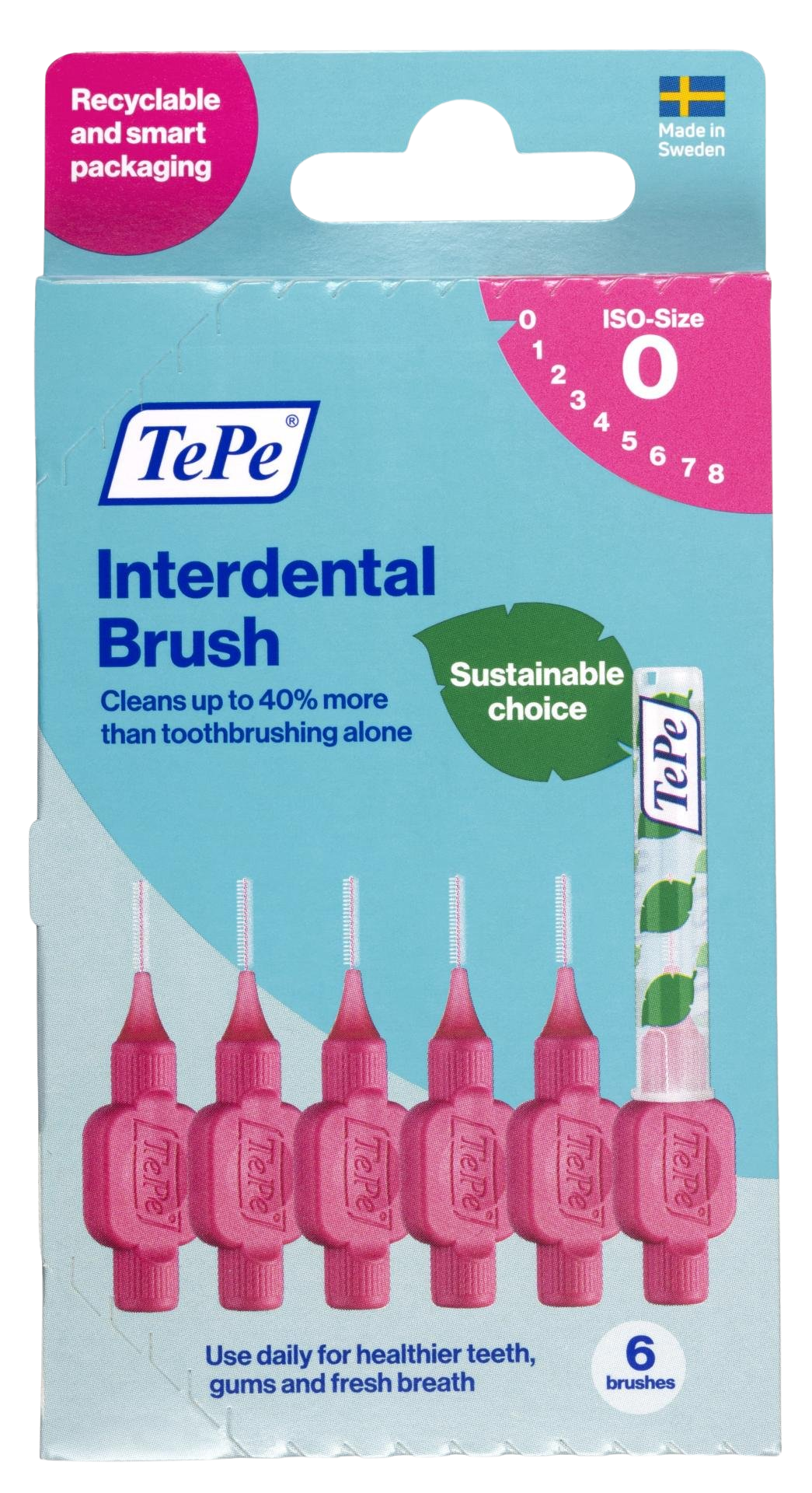 TEPE Original Medzizubné kefky ružové 0,4 mm v krabičke 6 kusov kúpite na Pilulka.sk