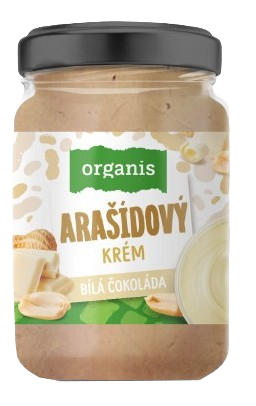 Organis Arašidový krém Biela čokoláda orechová nátierka 920 g