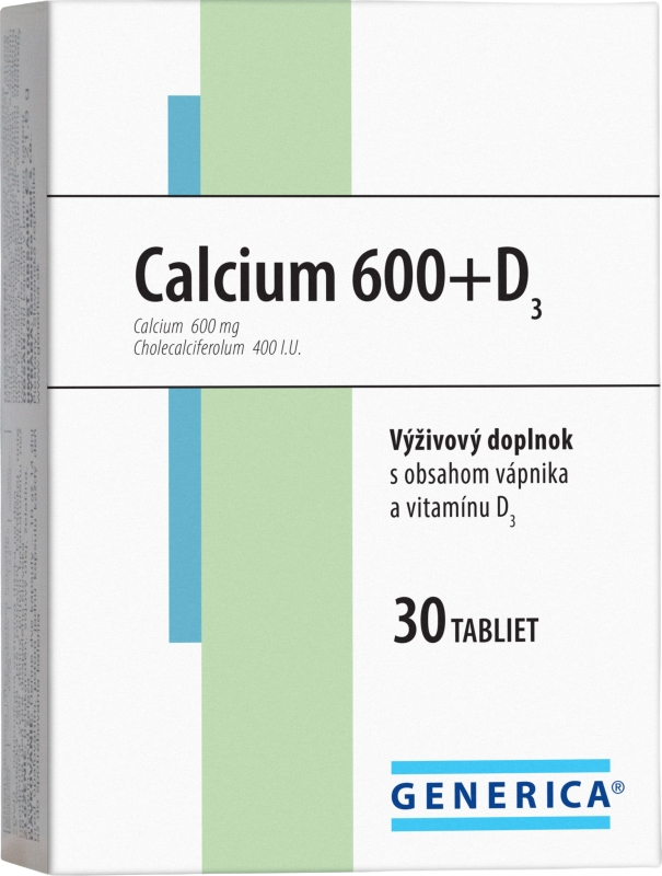 Generica Calcium 600+D3 30 tabliet
