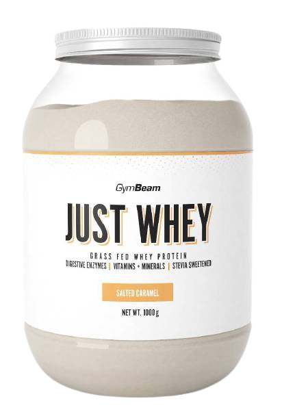 GymBeam Just Whey srvátkový proteín s tráviacimi enzýmami príchuť Salted Caramel 1000 g