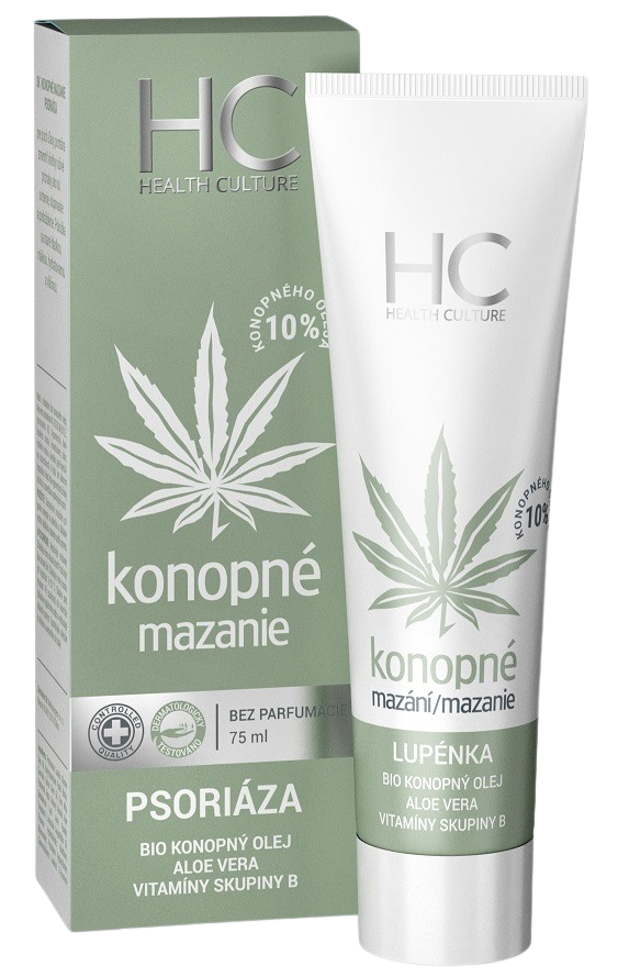 Health culture Konopné mazanie Psoriáza 75 ml kúpite na Pilulka.sk