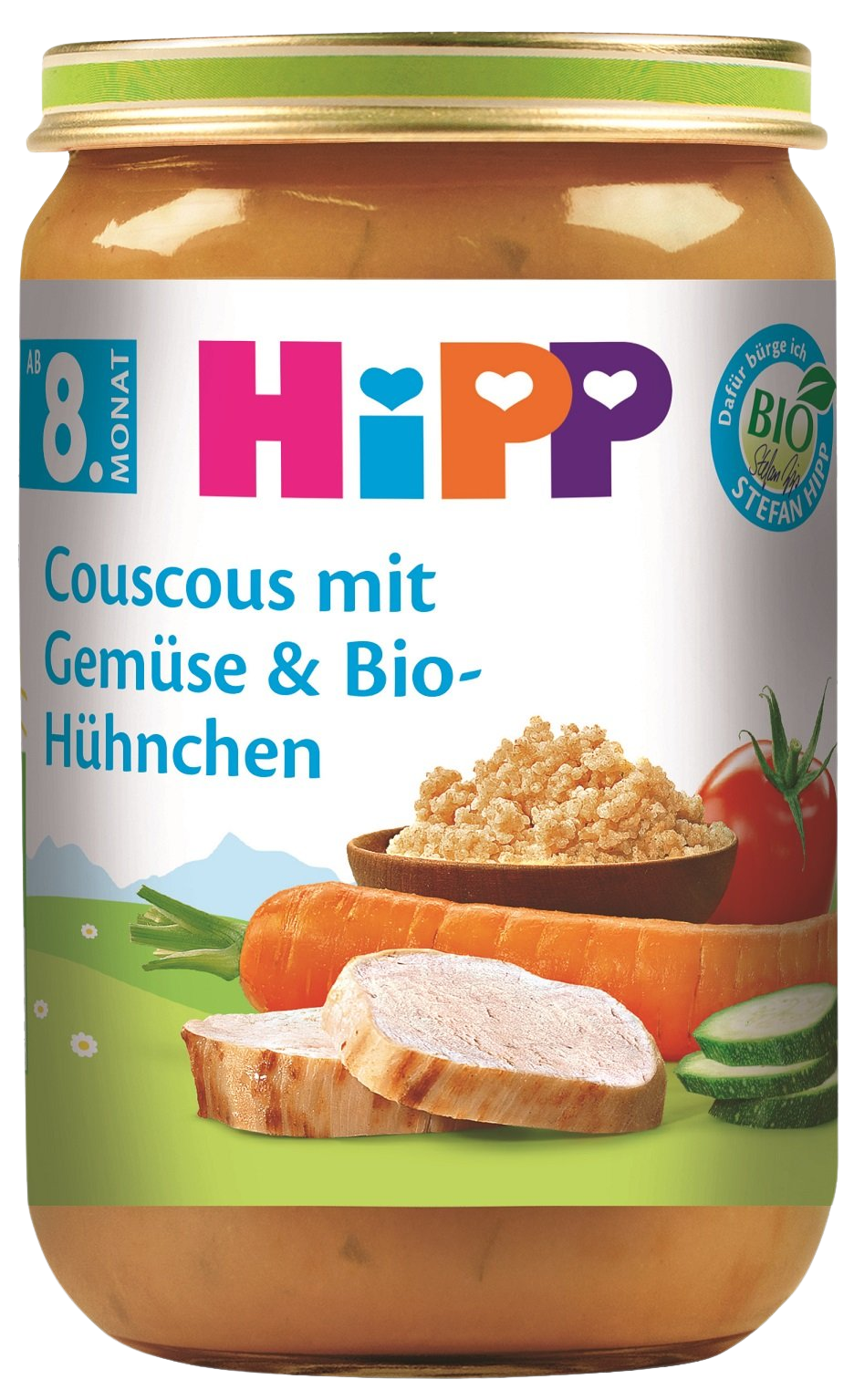 Hipp BIO kuskus so zeleninou a kuracie mäsoa kuracie mäso detský príkrm 220 g