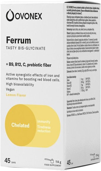 OVONEX Železo, citrónová příchuť 114 g