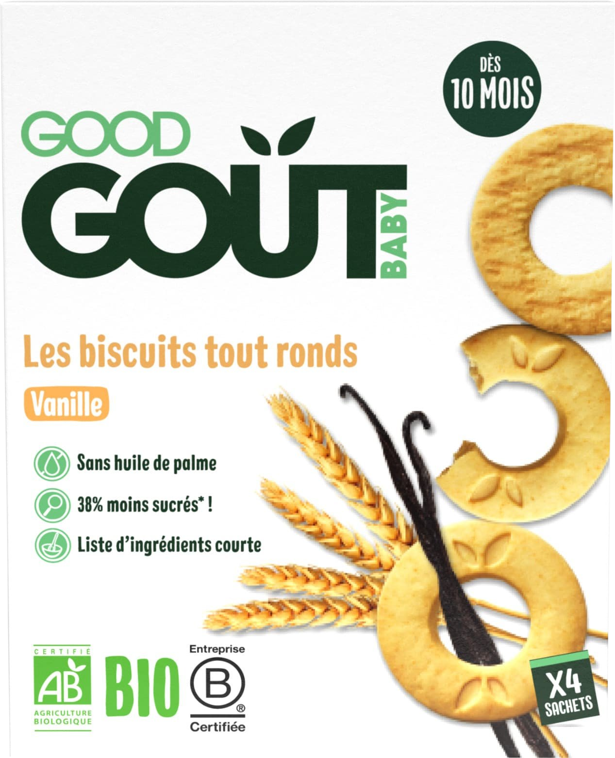 GOOD GOUT Vanilkové kolieska BIO 80 g