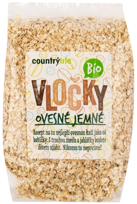 COUNTRY LIFE Vločky ovsené jemné BIO 500 g