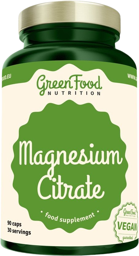 GreenFood Nutrition Magnesium Citrate podpora spánku a regenerácie 90 cps
