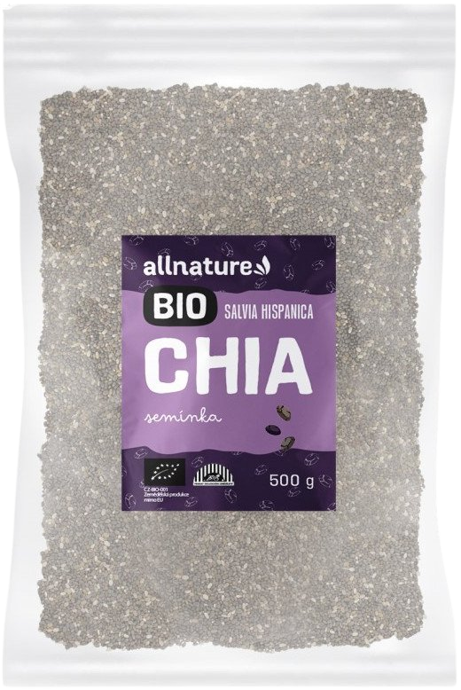 Allnature Chia semienka BIO semienka v BIO kvalite 500 g