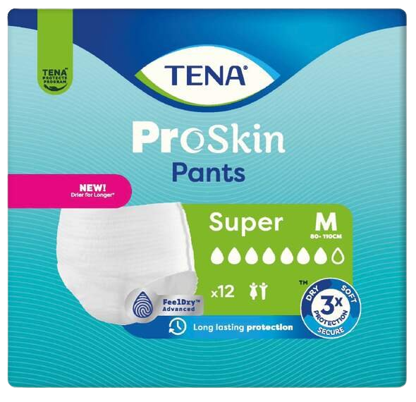 Fotografie TENA Pants Super M inkontinenční kalhotky 12 ks